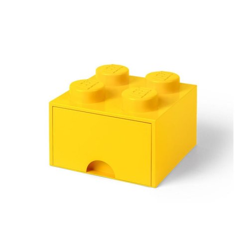 Lego - cutie depozitare 2x2 cu sertar, galben