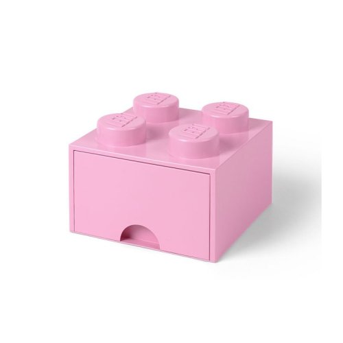 Lego - cutie depozitare 2x2 cu sertar, roz