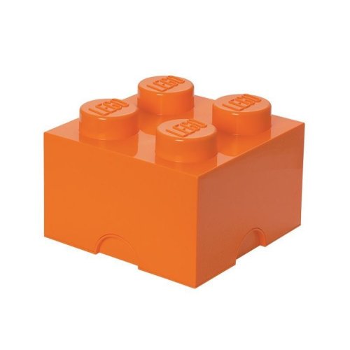 Lego - cutie depozitare 2x2, portocaliu
