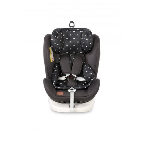 Lorelli - scaun auto lusso spatar reglabil, pozitie de somn, protectie laterala, rotire 360 grade, 0-36 kg, cu isofix, negru