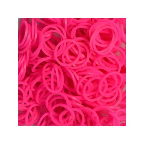 Rainbow loom - elastice neon 300 buc, roz