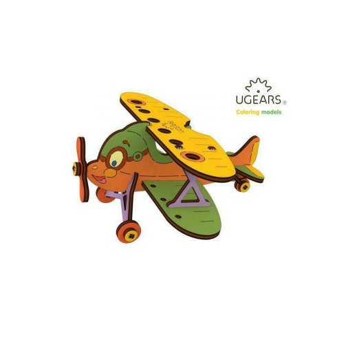 Ugears - puzzle 3d biplan, din lemn, +5 ani, ugears