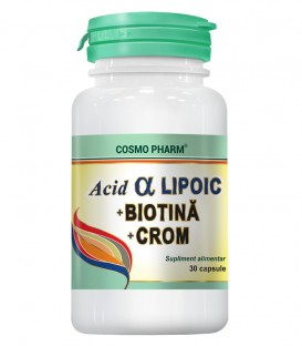 Cosmo Pharm Acid alfa lipoic + biotina + crom, 30 capsule