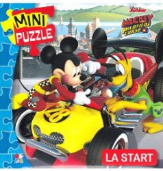 Disney junior. mini puzzle mickey si pilotii de curse - la start