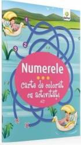 Numerele - carte de colorat cu activitati 3 ani+