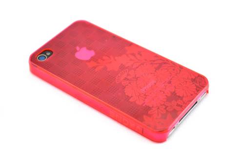 Theiconic Husa iphone 4/4s rosie cu model floral pvc, vrone