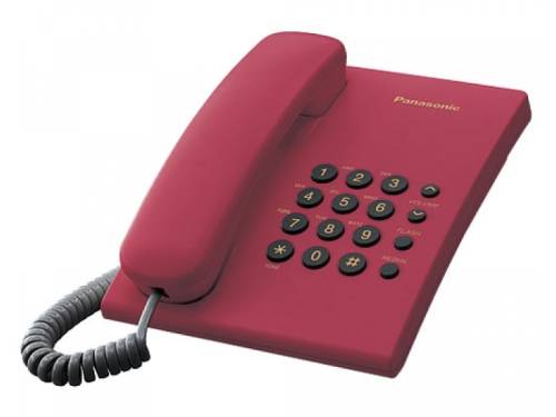Telefon analogic Panasonic kx-ts500fxr,rosu, testare in showroom