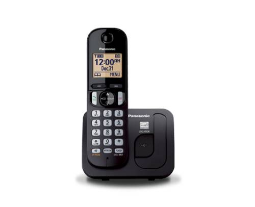 Telefon dect, negru, kx-tgc210fxb, Panasonic, testare in showroom