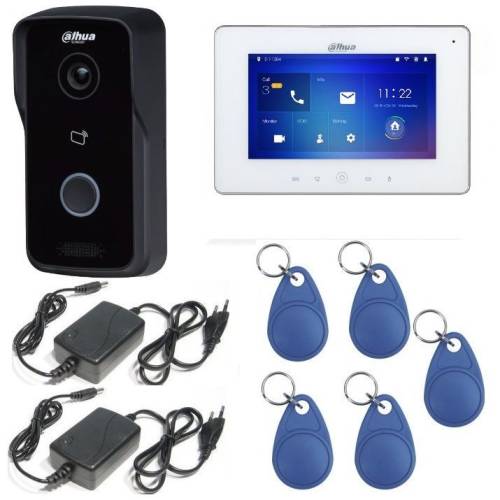 Kit videointerfon ip wireless dahua 1 familie - apelare pe smartphone si control acces