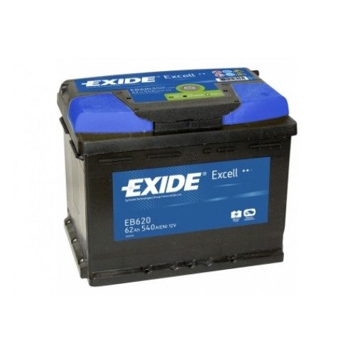 Baterie auto exide excell 62ah 540a eb620