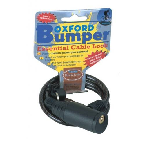 Oxford Cablu cu lacat bumper 600mmx6mm fumuriu