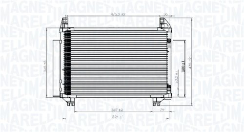 Magneti Marelli Radiator ac condensator potrivit toyota urban cruiser, verso s, yaris 1.0 1.3 1.33 08.05-