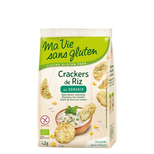 Ma vie sans gluten bio crackers din orez cu rozmarin - fara gluten 40g