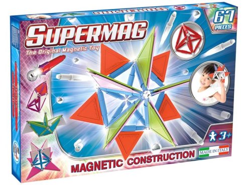Set constructie magnetic trendy 67 piese supermag
