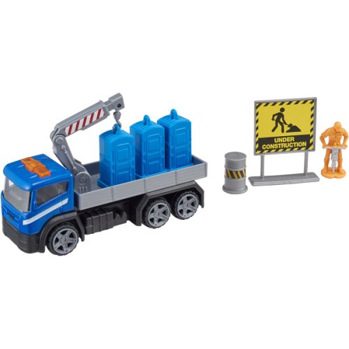 Camion cu accesorii de constructie teamsterz, albastru