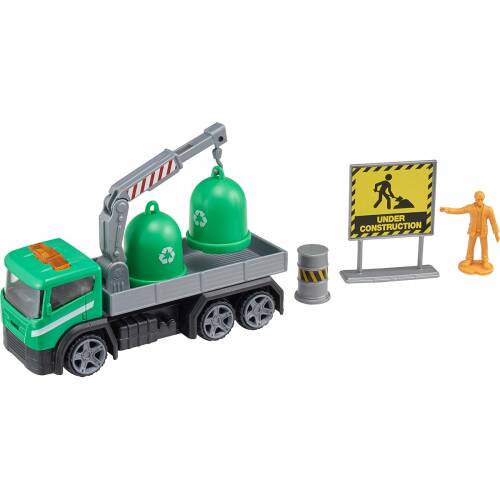 Camion cu accesorii de constructie teamsterz, verde