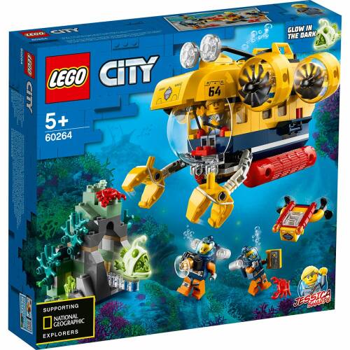 Lego® city - submarin de explorare a oceanului (60264)