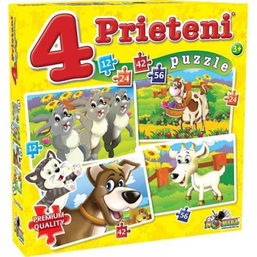 Puzzle noriel - 4 prieteni mari (12, 24, 42, 56 piese)