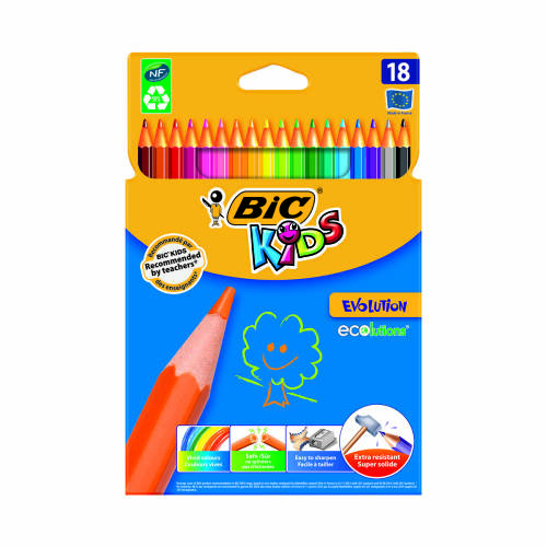 Set creioane colorate evolution bic, p18