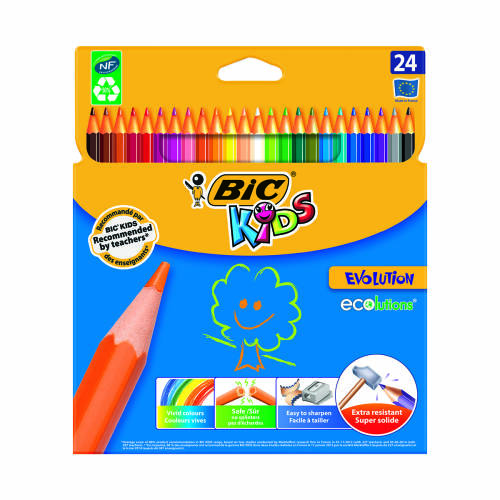 Set creioane colorate evolution bic, p24