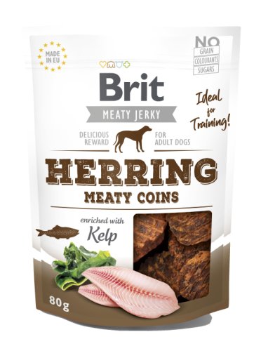 Brit dog jerky herring meaty coins, 80 g
