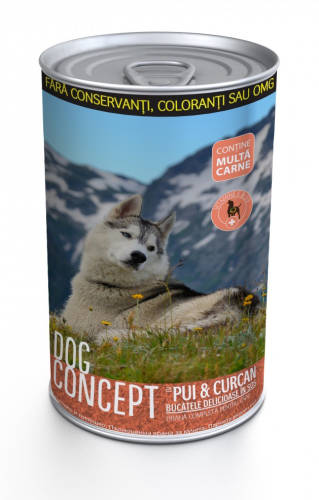 Dog concept cons curcan/pui 415 g