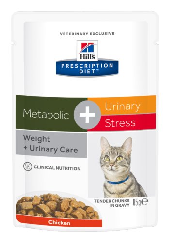 Hill’s pd metabolic + urinary stress hrana pentru pisici cu pui, 85 g (plic)