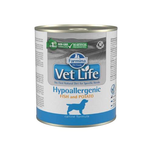 Vet life natural diet dog hypoallergenic fish and potato, 300 g