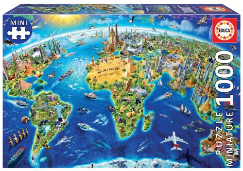 Puzzle cu 1000 de piese -simboluri ale lumii