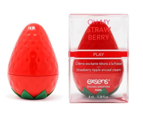 Crema stimulatoare pentru sfarcuri oh my strawberry, aroma capsuni, 8 ml