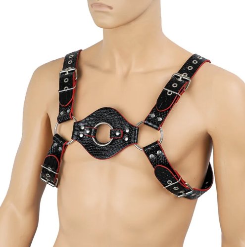Sistem chest harness pentru barbati, negru, s-l, jgf lingerie