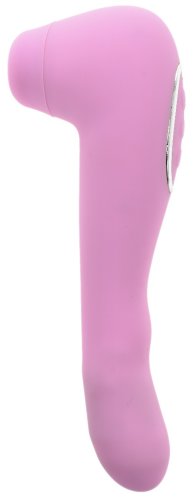Stimulator dublu redmi vibrating&sucking&heating silicon usb roz mokko toys
