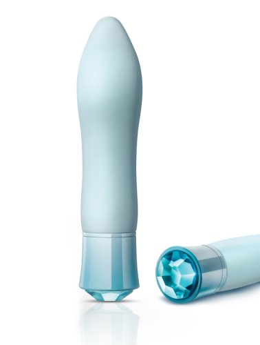 Blush Novelties Vibrator ardor aquamarine, 10 moduri vibratii, silicon, usb, ipx7, albastru, 13.9 cm