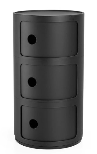 Comoda modulara kartell componibili 3 design anna castelli ferrieri negru mat