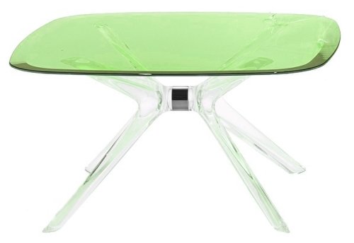 Masuta kartell blast design philippe starck 80x80cm h40cm crom-verde transparent