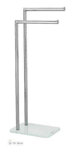 Stand vertical pentru prosoape metaform zero 101a91102, crom/ alb