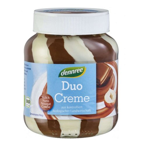 Crema duo cu alune si lapte fara gluten dennree, 400g, bio, ecologic