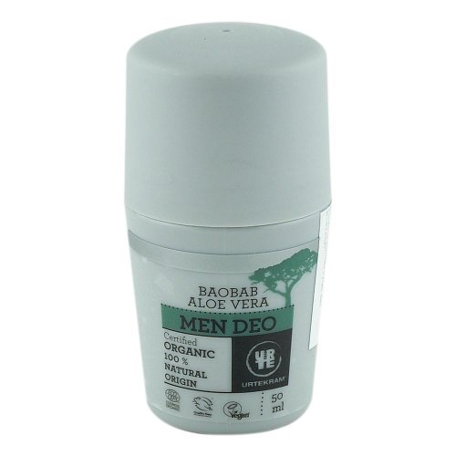 Deodorant roll-on aloe baobab pentru barbati, urtekram, bio, 50 ml
