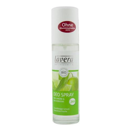 Deodorant spray natural 24h cu lime si verbina, fara aluminiu lavera, 75 ml