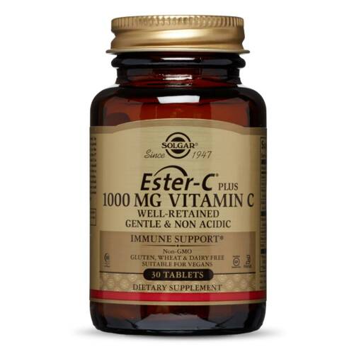 Ester-c plus (ascorbat de calciu/vitamina c) 1000mg 30 tablete, solgar, natural
