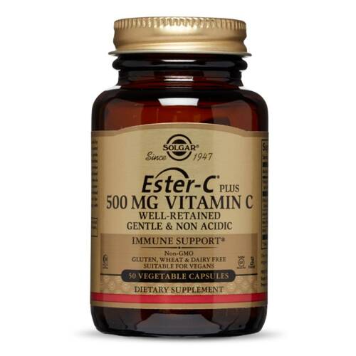 Ester-c plus (ascorbat de calciu/vitamina c) 500mg 50 capsule, solgar, natural