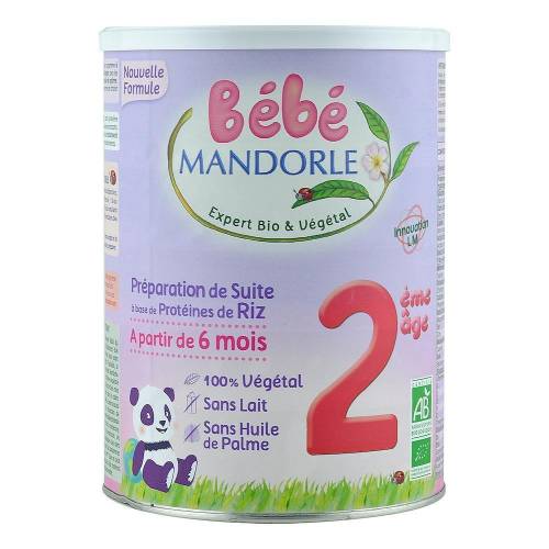 Formula 2 lapte praf vegetal pentru bebelusi 6 luni+, la mandorle, fara lactoza, fara ulei de palmier, bio, 800 g