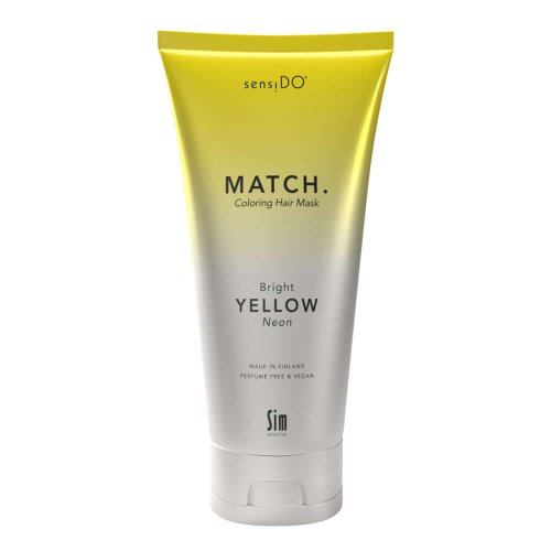 Masca coloranta tratament cu keraguard bright yellow neon- sensido match, 200 ml, naturala