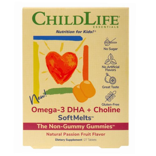 Omega-3 dha + choline softmelt, 27 tablete masticabile, natural, secom