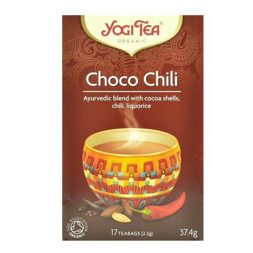 Yogi tea choco chili, ceai ayurvedic cu cacao si chili, bio, 37,4 g