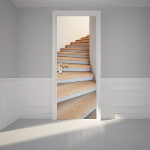 Autocolant pentru ușă ambiance modern stairway, 83 x 204 cm
