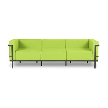 Canapea cu 3 locuri adecvată pentru exterior calme jardin cannes, verde lime - negru