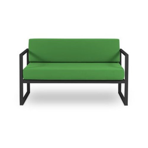 Canapea cu două locuri, adecvată pentru exterior calme jardin nicea, verde - negru