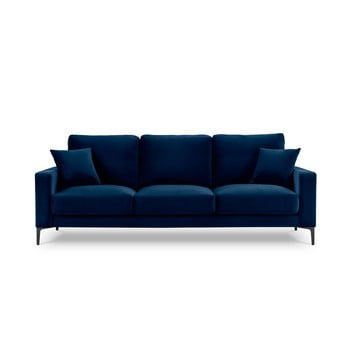 Canapea cu tapițerie din catifea kooko home harmony, 220 cm, albastru marin