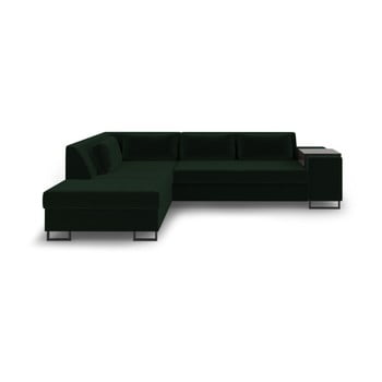 Canapea extensibilă cu șezlong pe partea stângă cosmopolitan design san diego, verde